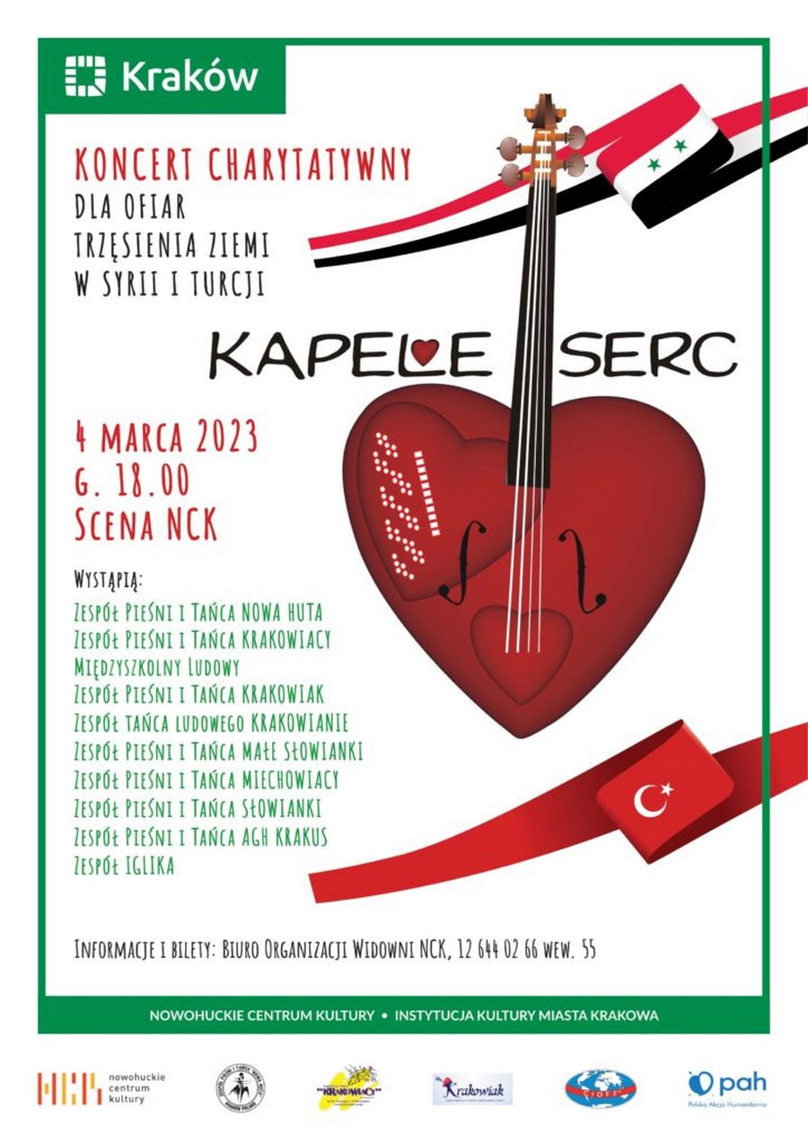 Kapele Serc w Nowohuckim Centrum Kultury – marzec 2023