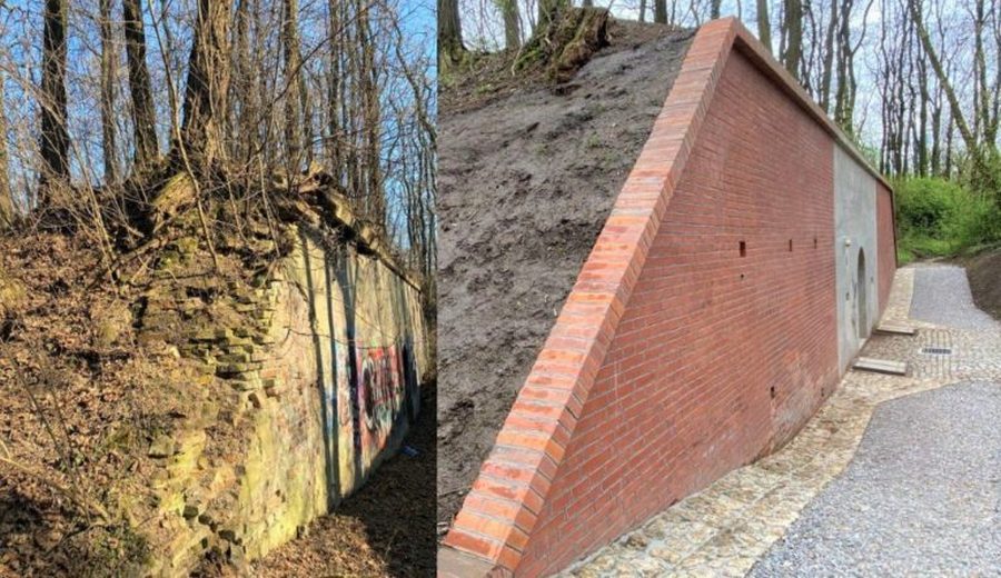 Fort Batowice – zakończony I etap remontu murów.