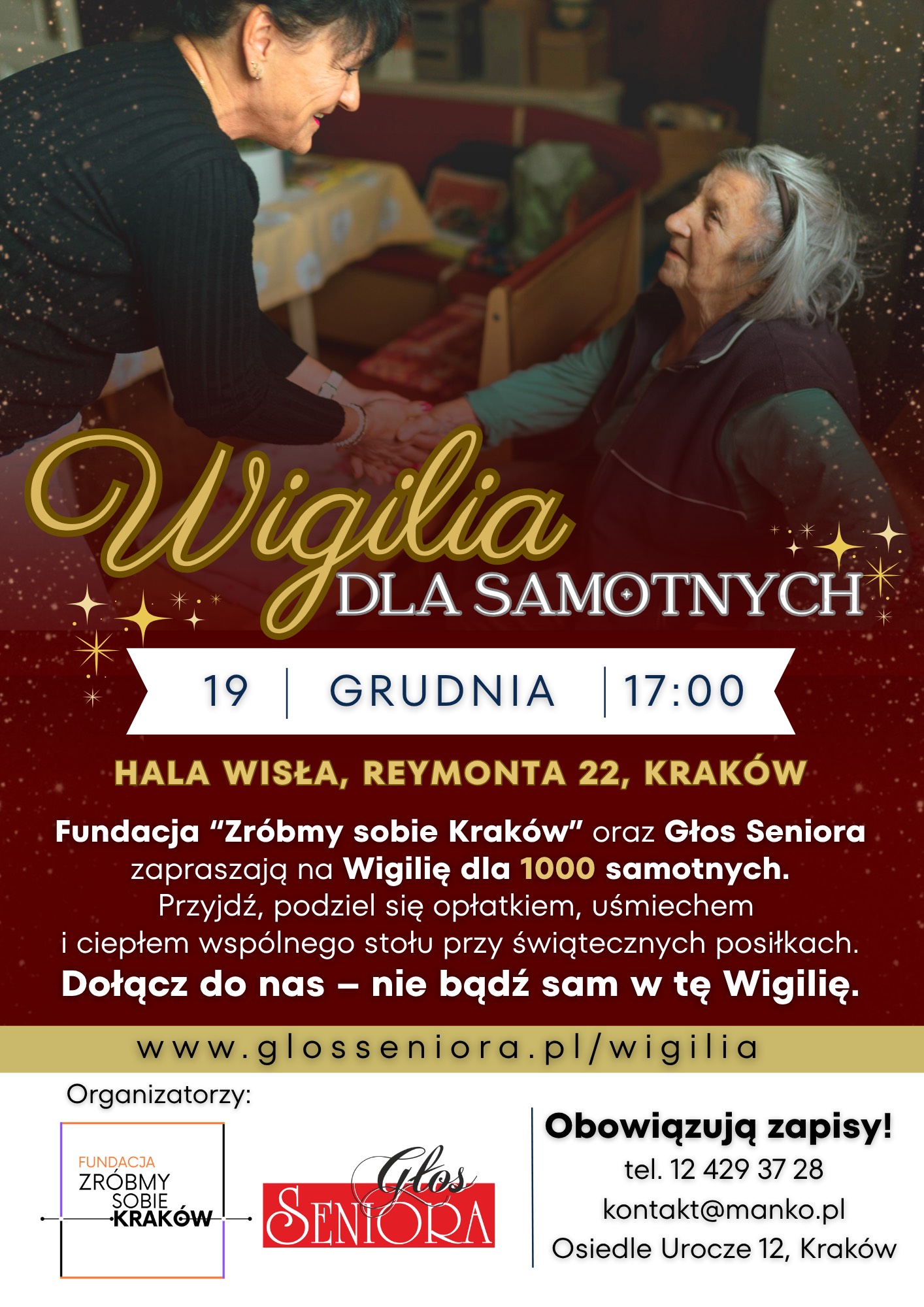 Zaproszenie na wydarzenie "Wigilia dla Samotnych 2025"