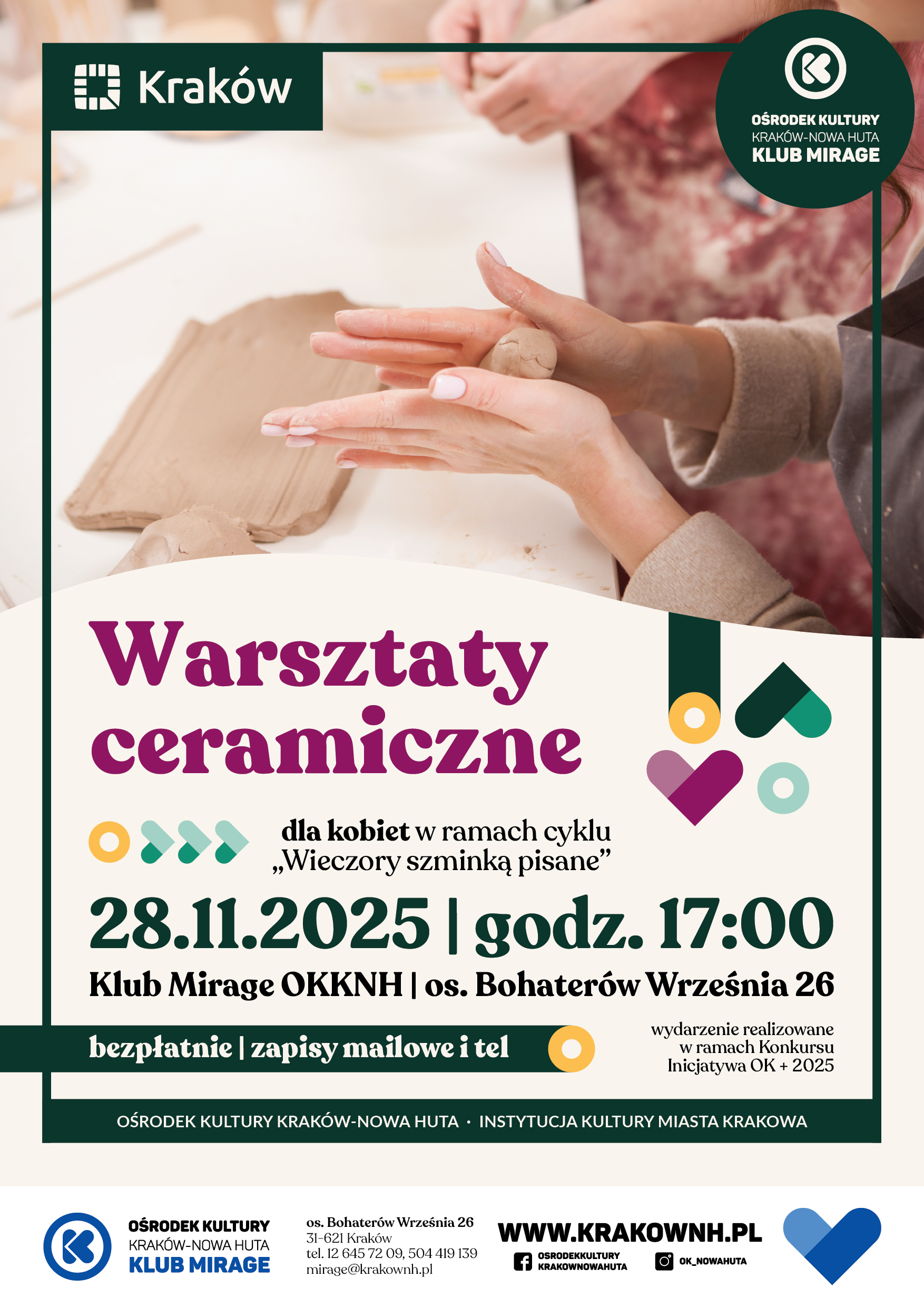 Zapraszamy na warsztaty ceramiczne dla kobiet!