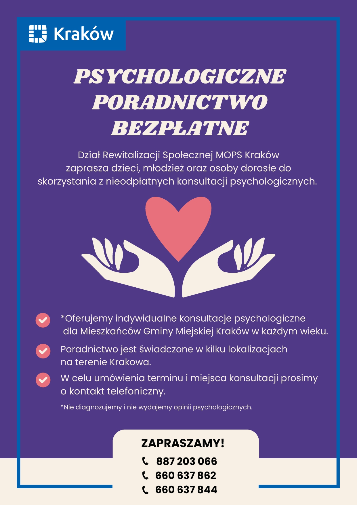 Informacja o Możliwości Skorzystania ze Wsparcia Psychologicznego