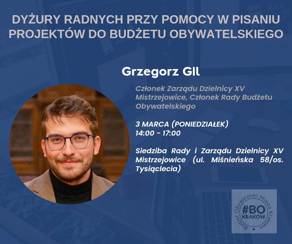 Zapraszamy na dyżur Członka Zarządu - Grzegorza Gila