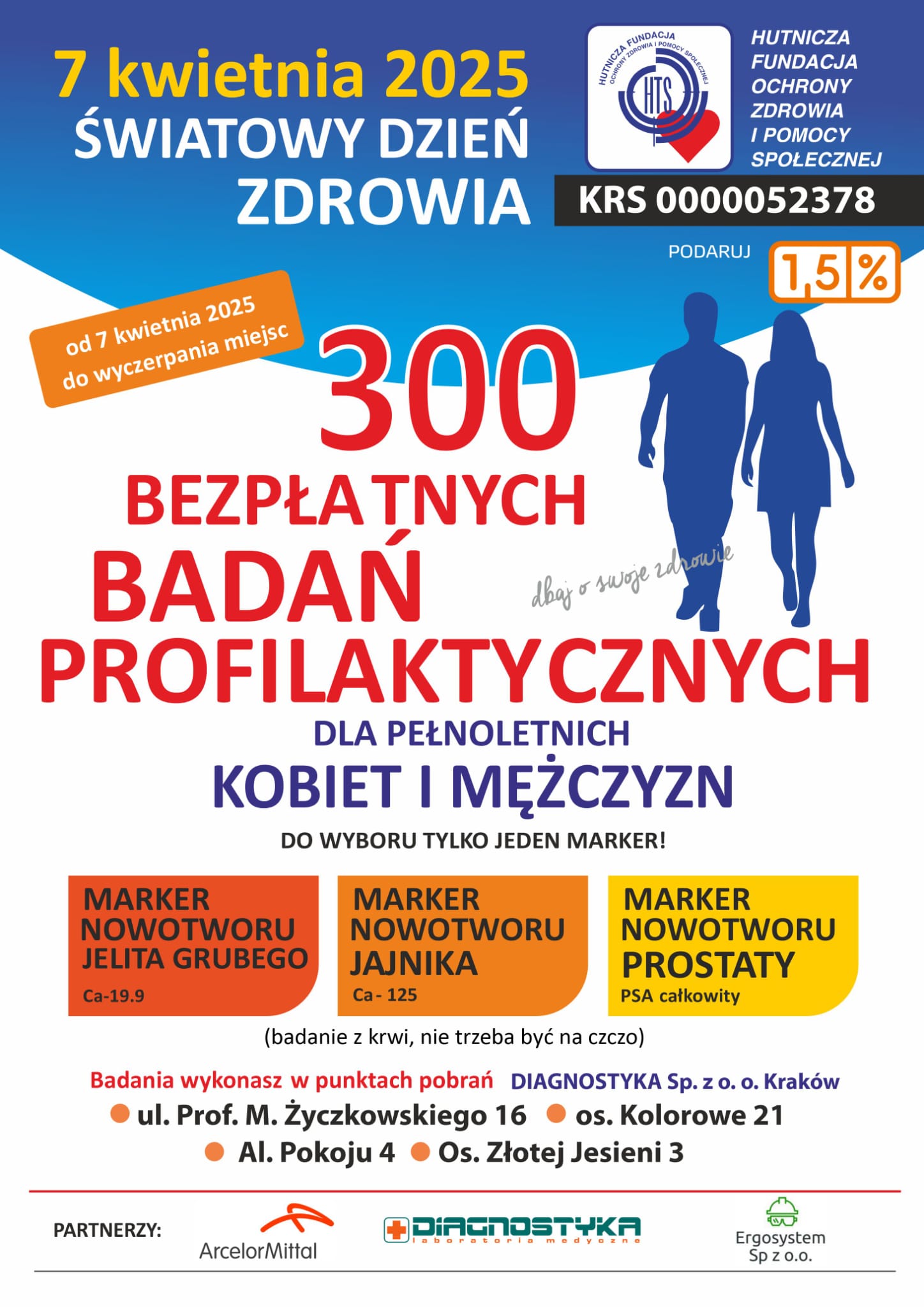 Bezpłatne badania profilaktyczne.