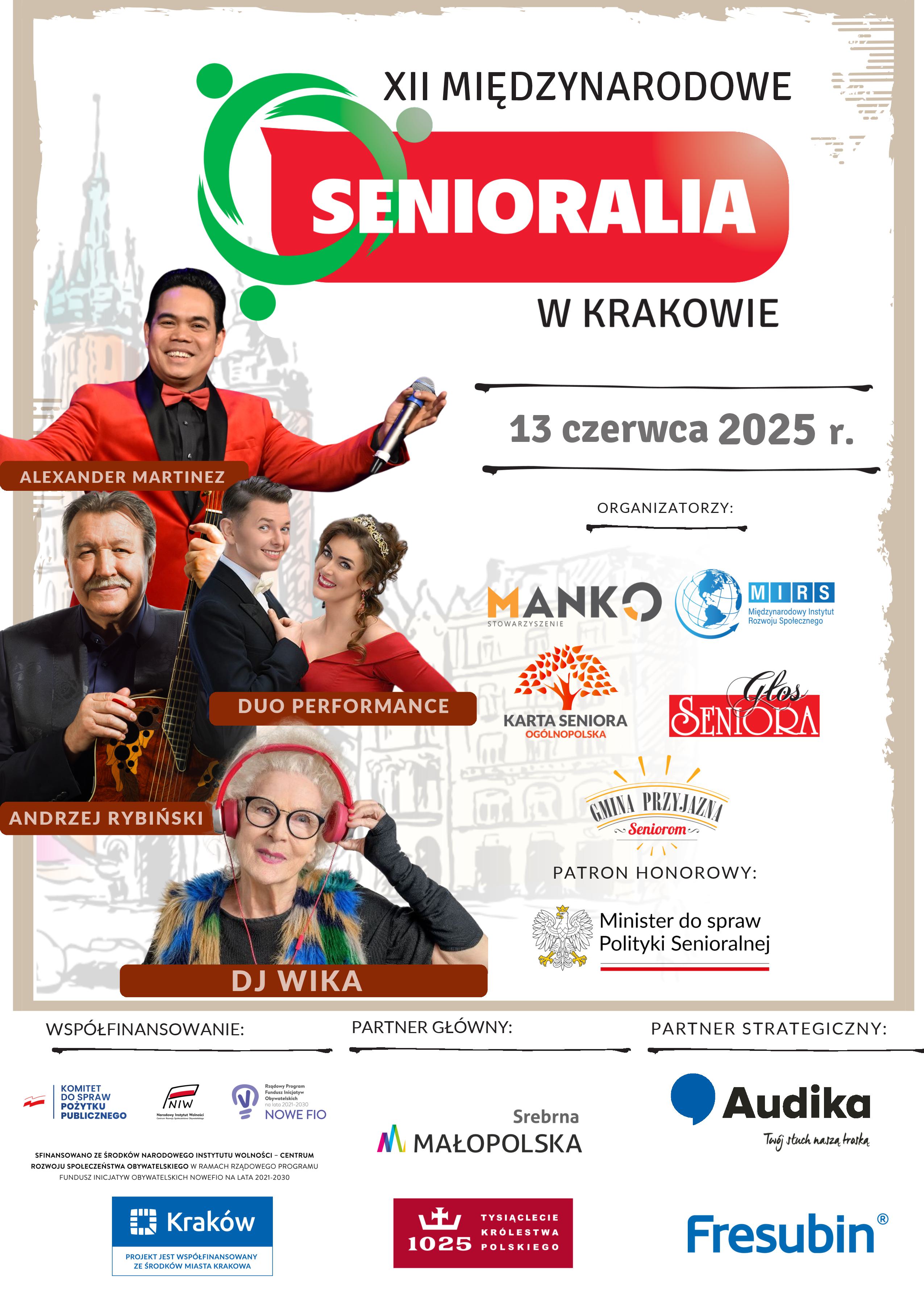 Zapraszamy na XII Międzynarodowe Senioralia w Krakowie - 13.06.2025