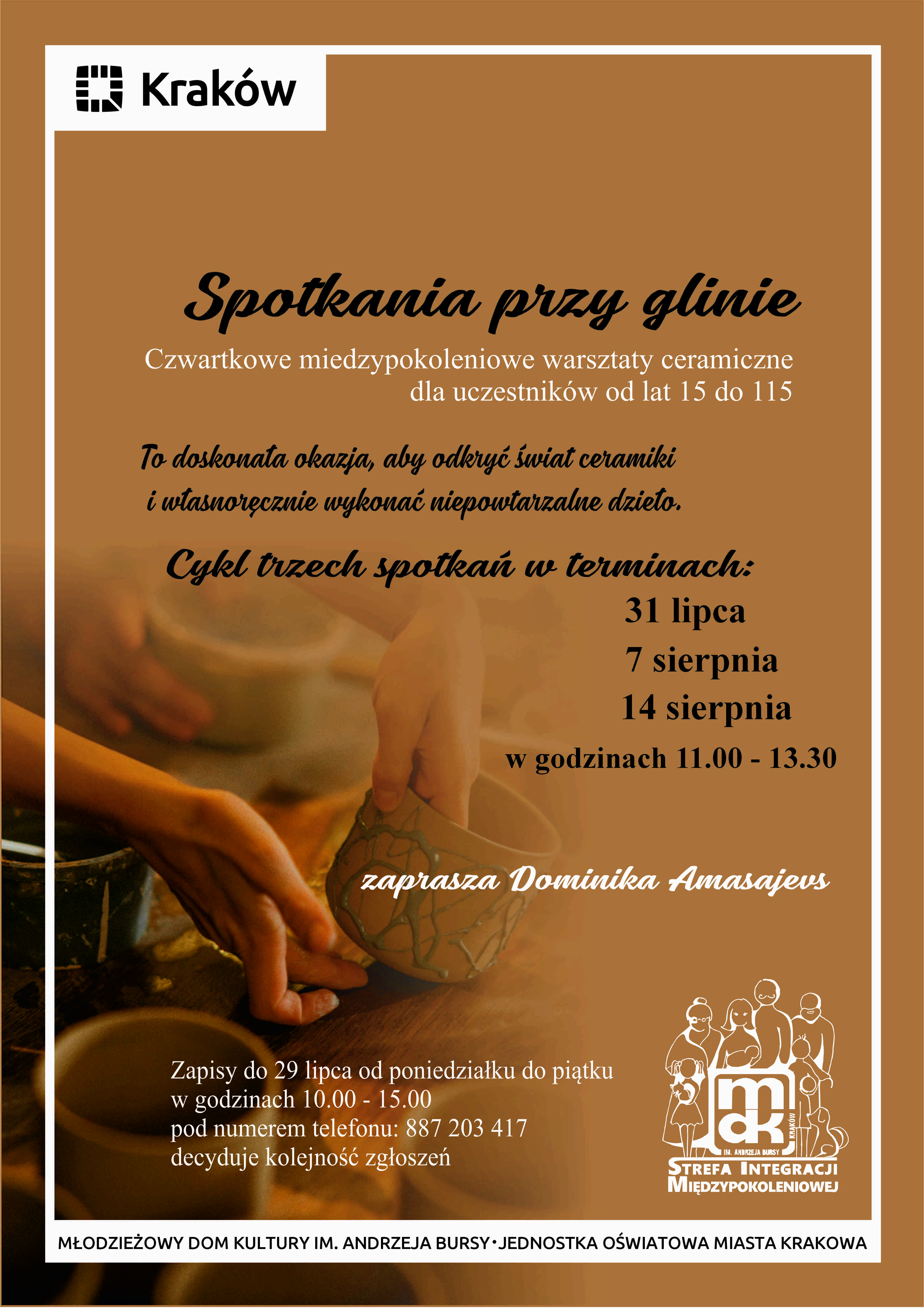 Warsztaty ceramiczne w MDK im. A. Bursy - „Spotkania przy Glinie”