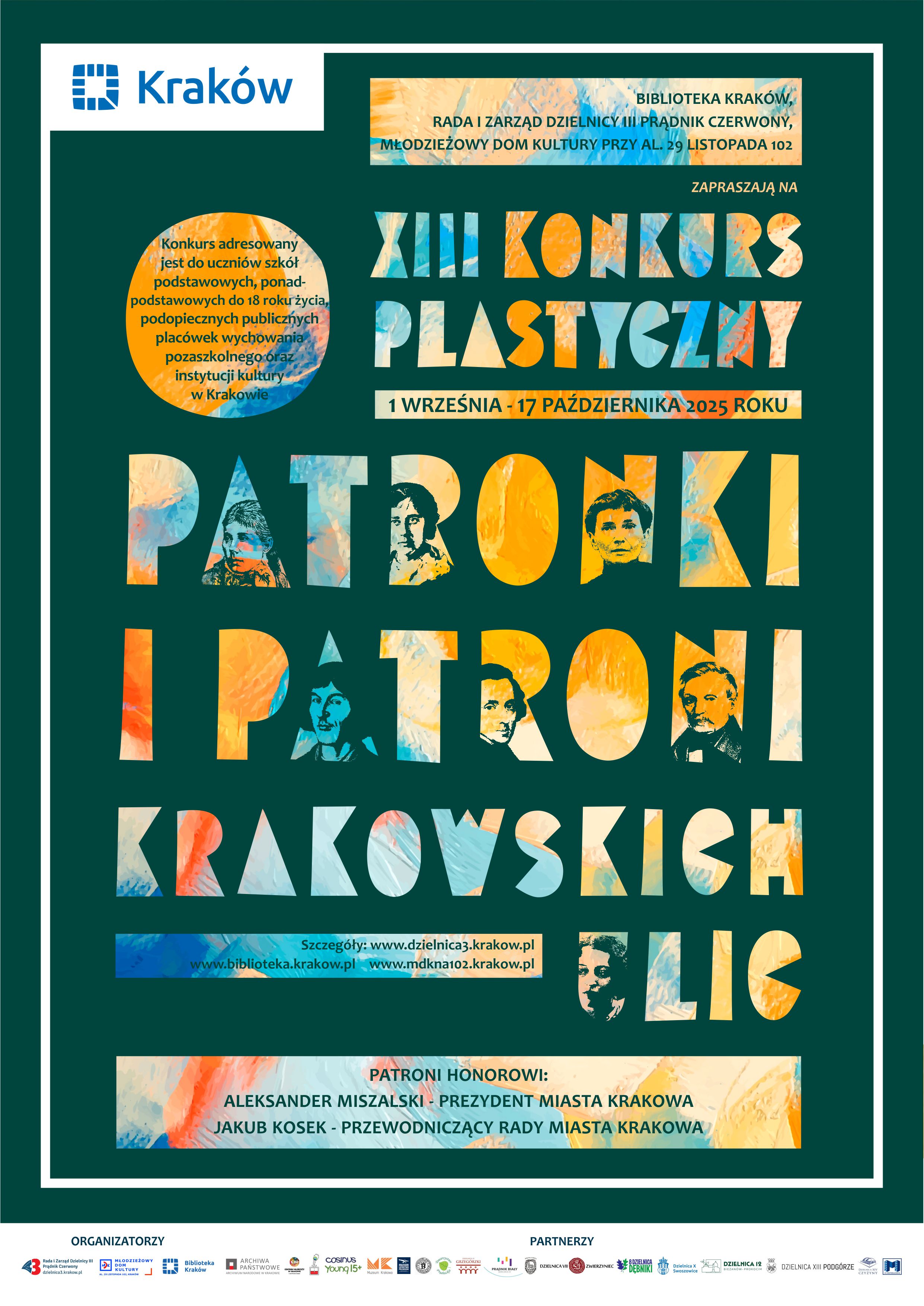 Konkurs dla dzieci i młodzieży „Patronki i Patroni Krakowskich Ulic”