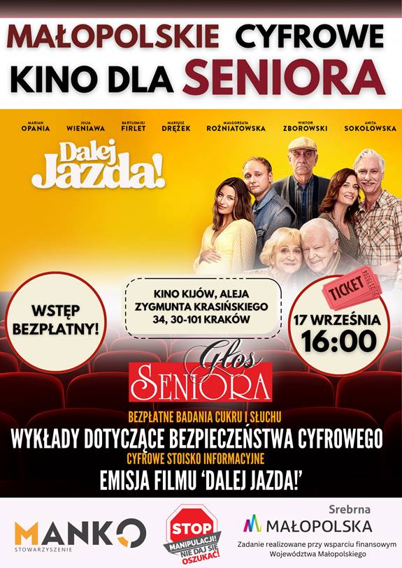 Małopolskie Cyfrowe Kino dla Seniora z Głosem Seniora