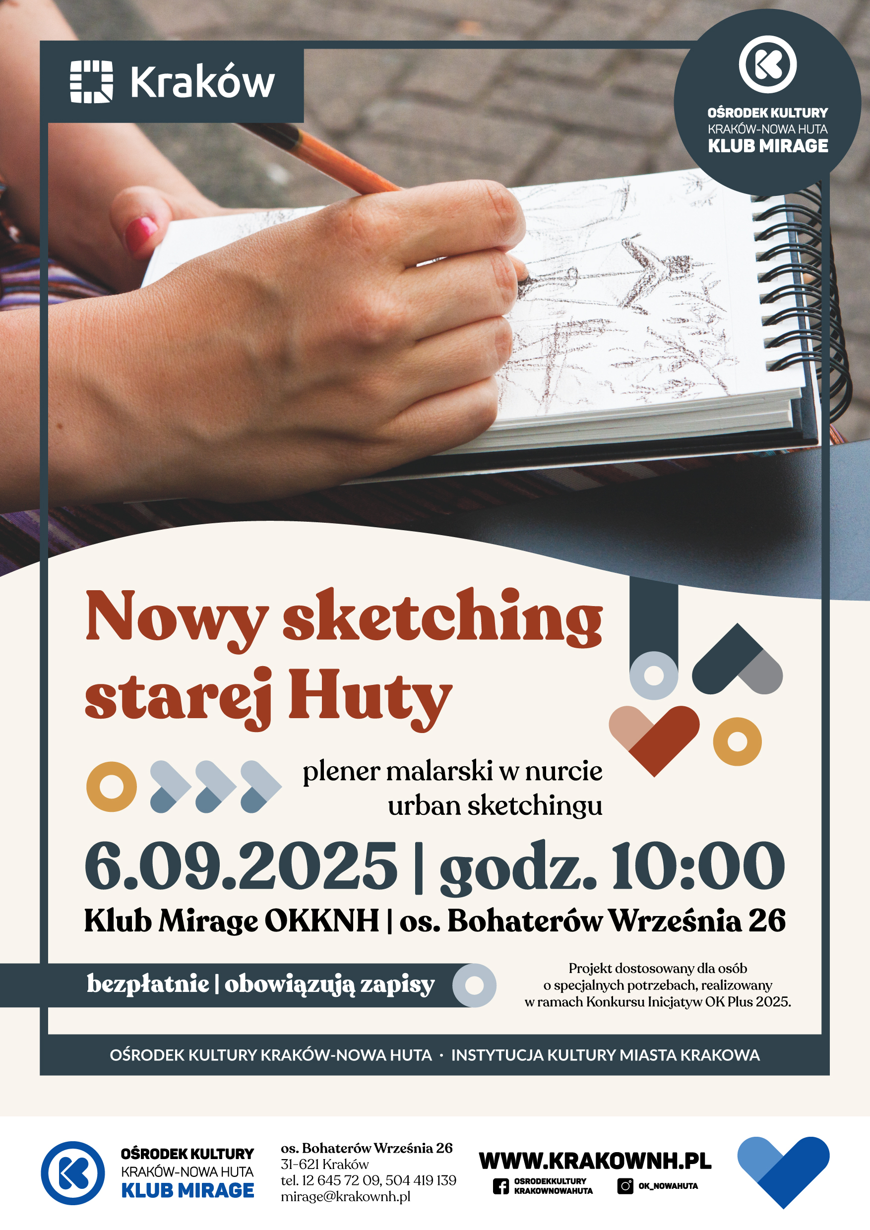 "Nowy sketching starej Huty” - plener malarski w nurcie urban sketchingu