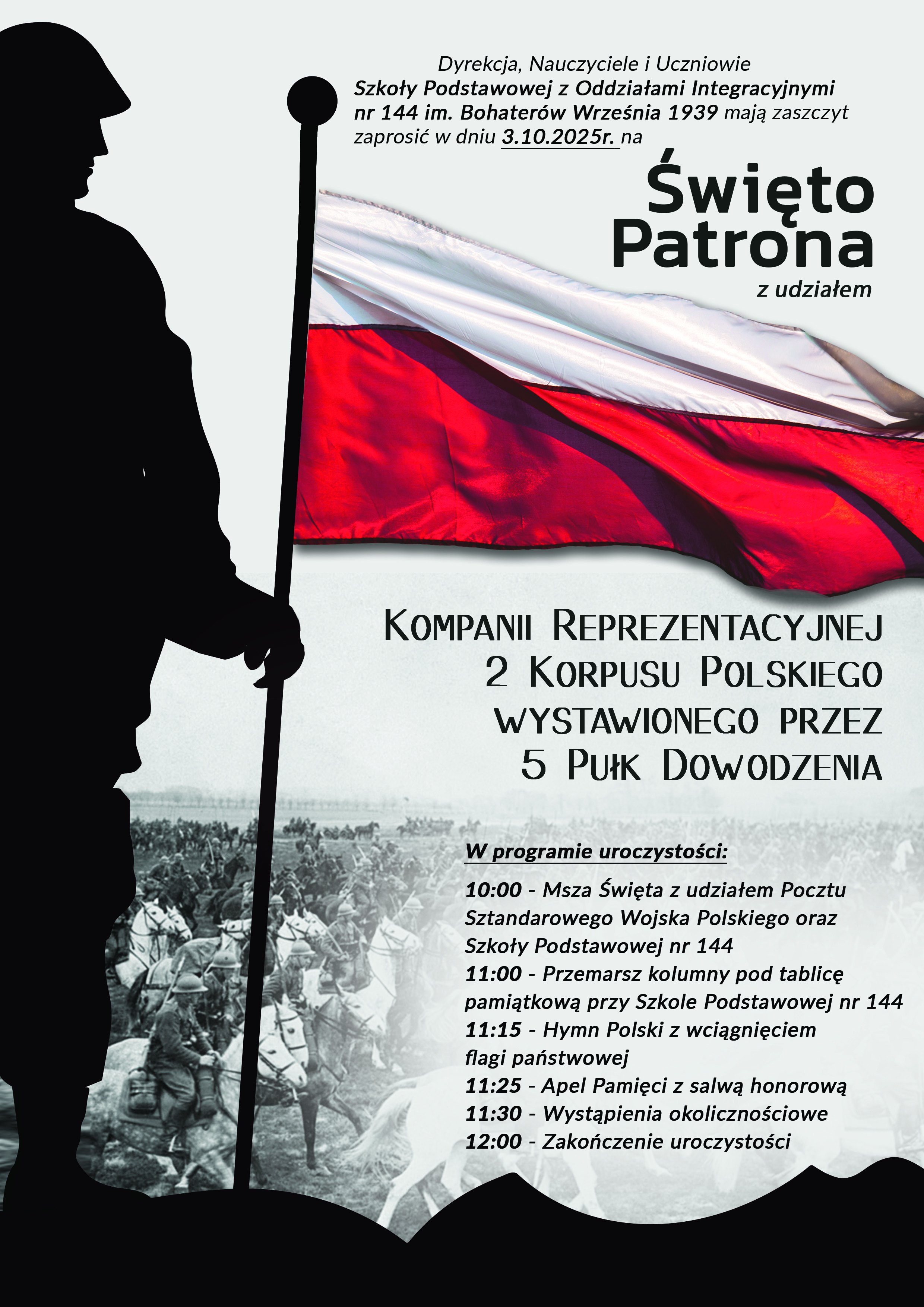 Święto Patrona Szkoły Podstawowej nr 144 im. Bohaterów Września 1939