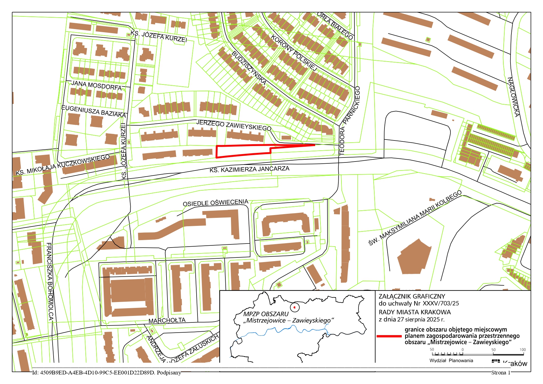Informacja dotycząca przystąpienia do sporządzenia miejscowego planu zagospodarowania  przestrzennego obszaru „Mistrzejowice - Zawieyskiego”.