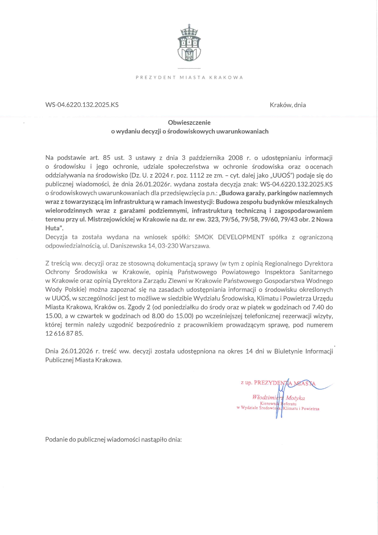 Obwieszczenie wydanie decyzji środowiskowych 3 page 0001