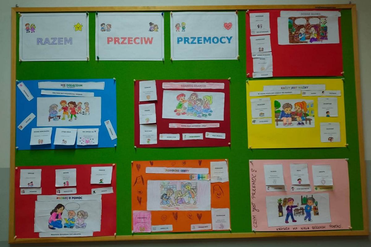 zdjęcie tablicy: Razem przeciw przemocy rówieśniczej!
