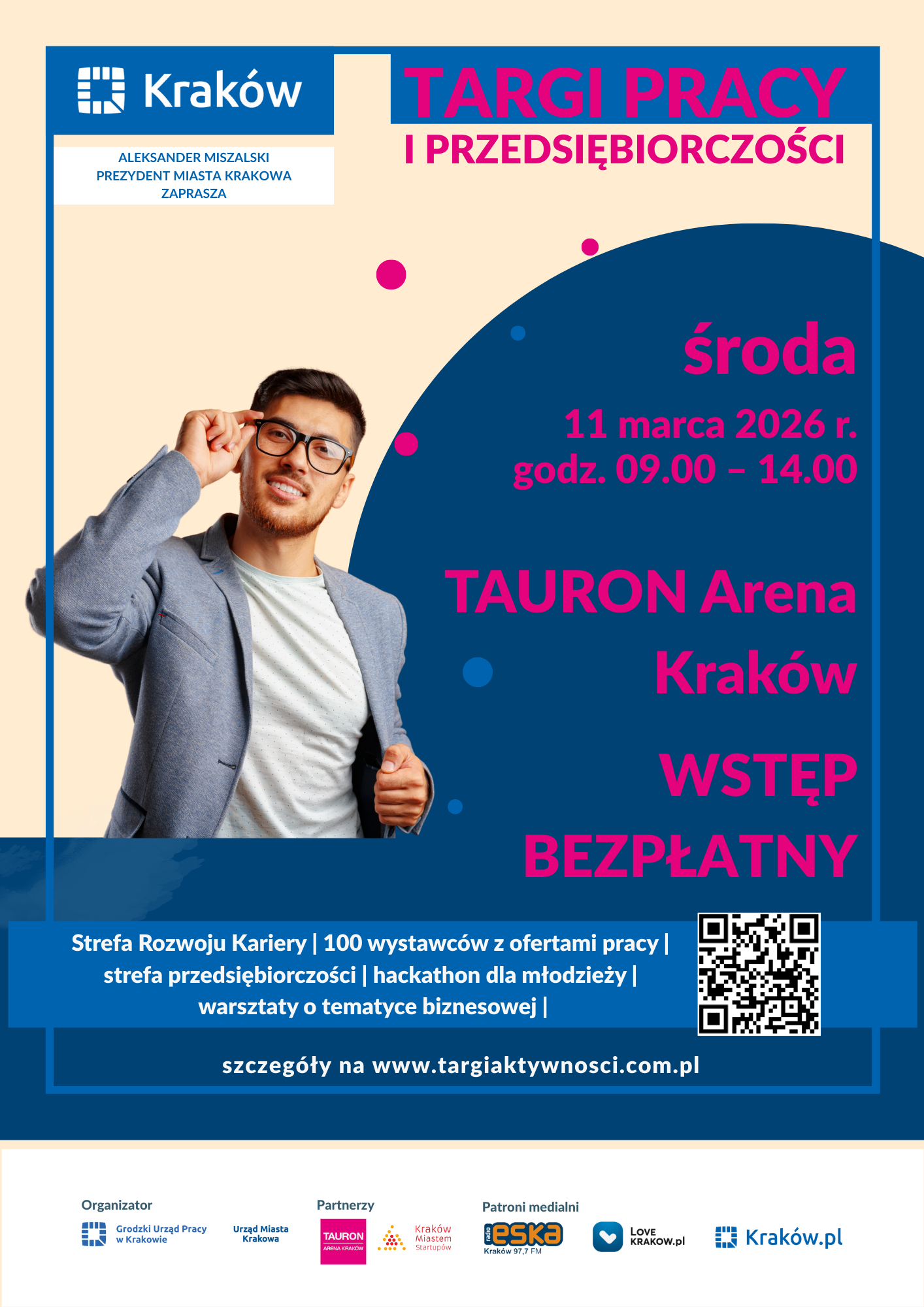 Targi Pracy i Przedsiębiorczości w Krakowie „Przedsiębiorcza Wiosna” – 11 marca 2026 r.